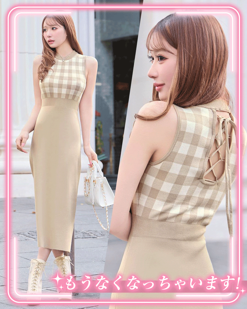 NORMA KAMALI 25SS ワンピース ベージュ系 カシュクールウエストマークスリットワンピース(3colors)