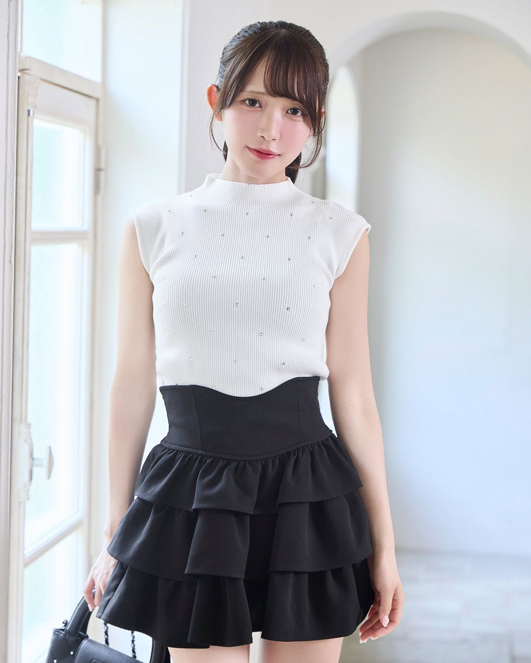 フリル美脚スカート ブラック | ファッション通販＆メディア
