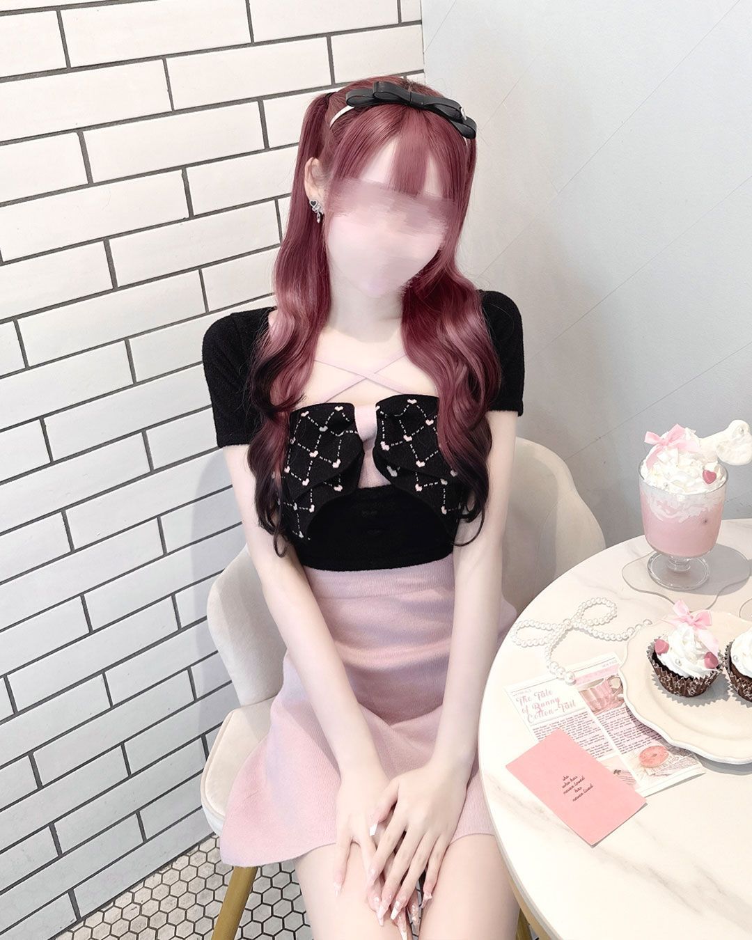 モノグラムリボンアンサンブルワンピース グレー | ファッション通販