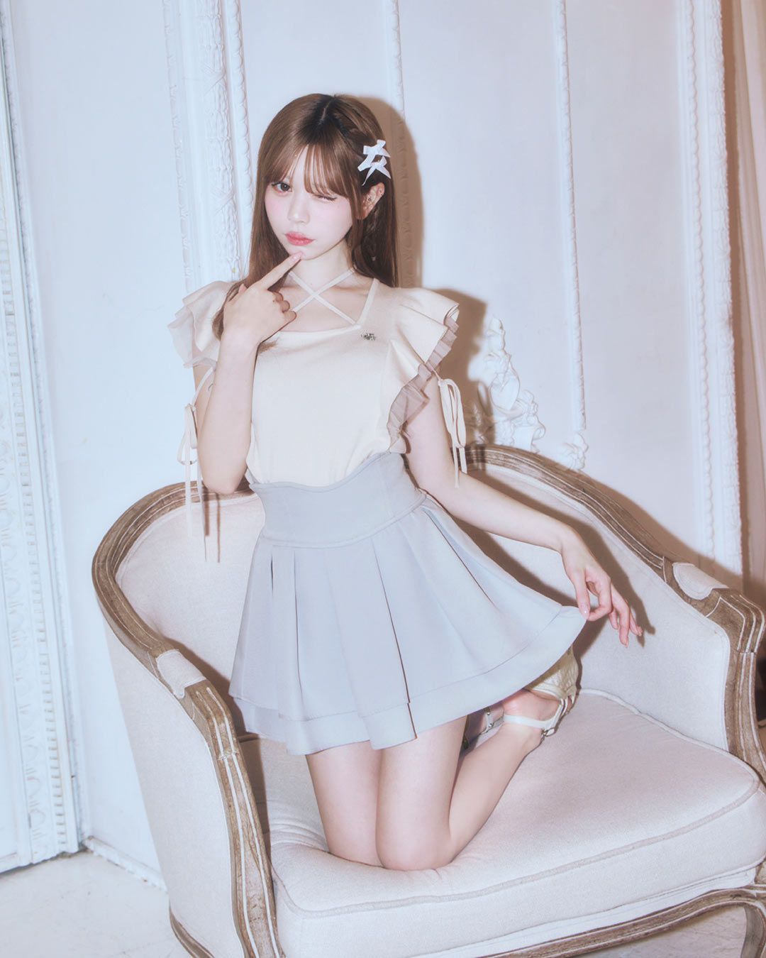 殿堂入り!!美脚になれるスカート♡（インナーパンツ付） ピンク