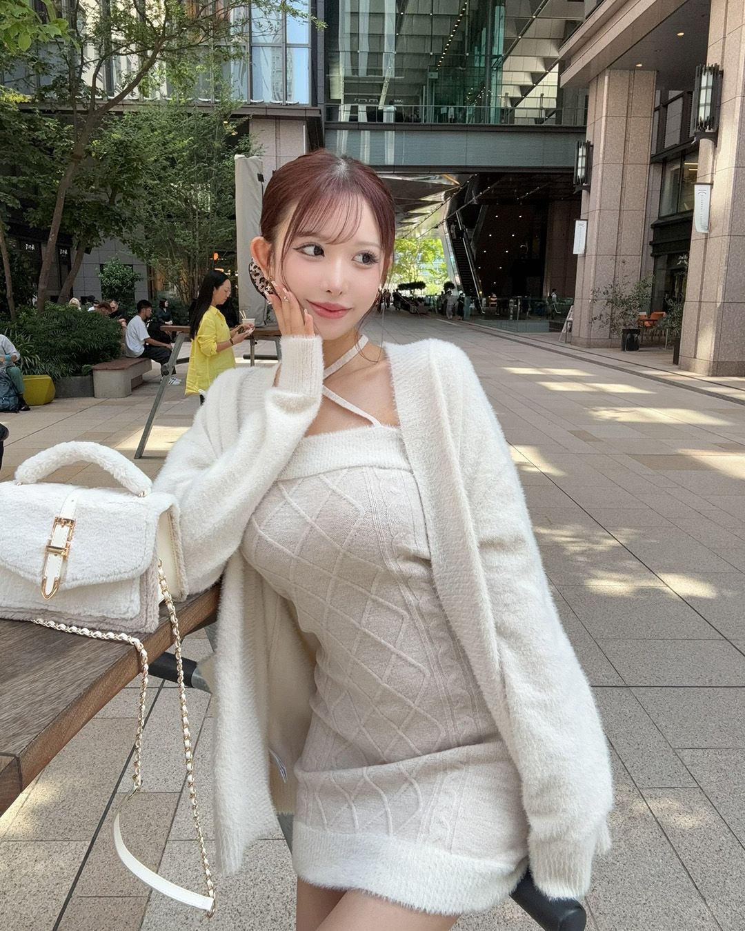 ケーブルアンサンブルワンピース ベージュ | ファッション通販