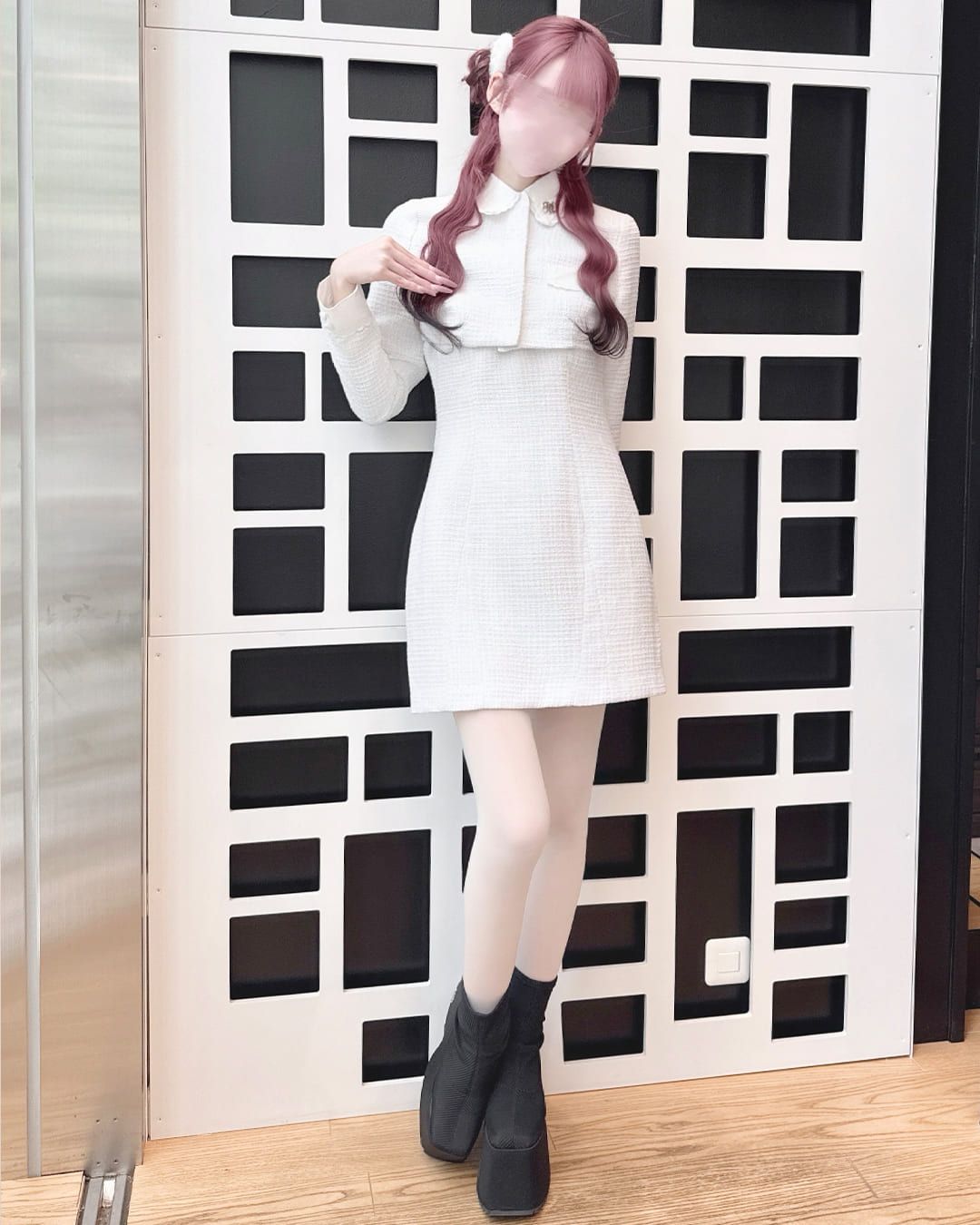 ツイードアンサンブルワンピース ピンク | ファッション通販＆メディア