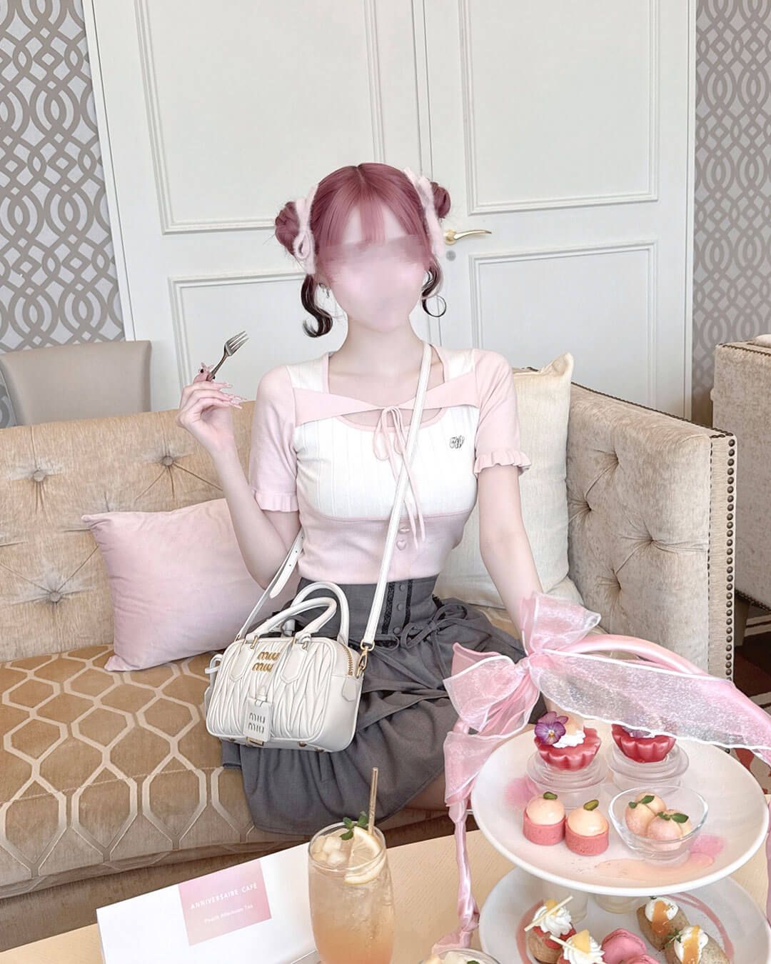 バイカラーニットトップス ピンク | ファッション通販＆メディア