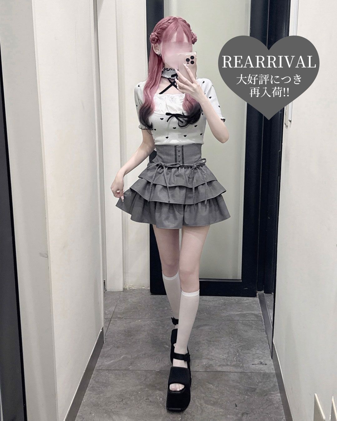 meltthelady メルトザレディ ミニスカート gray melt the lady back pleats skirt｜Yahoo!フリマ（旧PayPayフリマ）