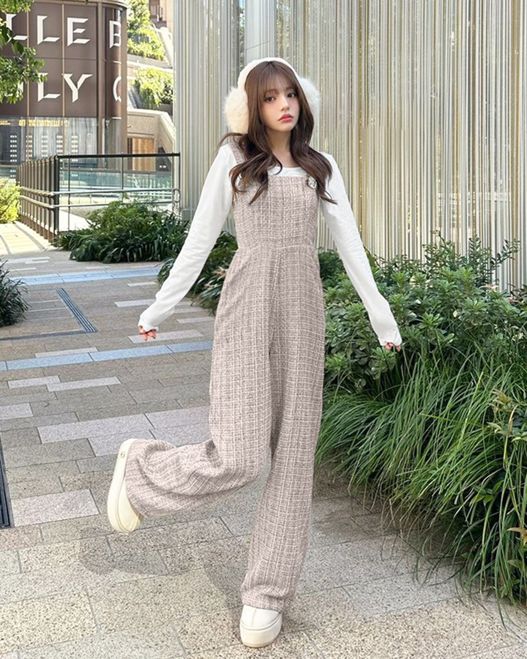 ツイードコンビネゾン ブラック | ファッション通販＆メディアMyColor