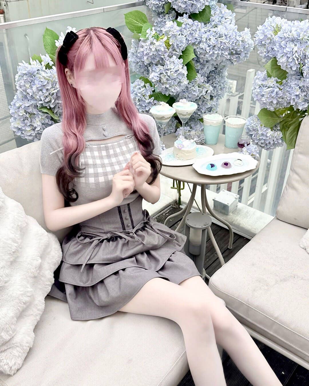 ギンガムツインリボントップス ピンク | ファッション通販＆メディア