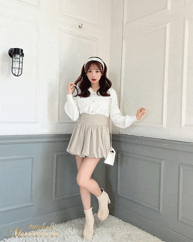 バルーンスカート ベージュ | ファッション通販＆メディアMyColor  