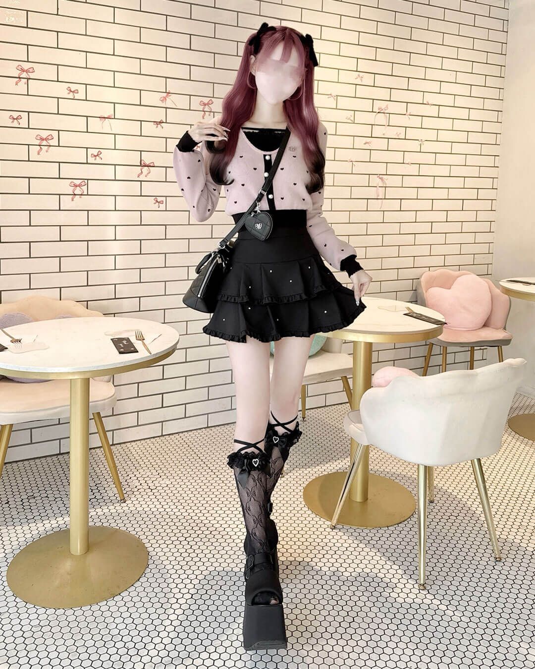 2段フリルビジュースカート グレー | ファッション通販＆メディア