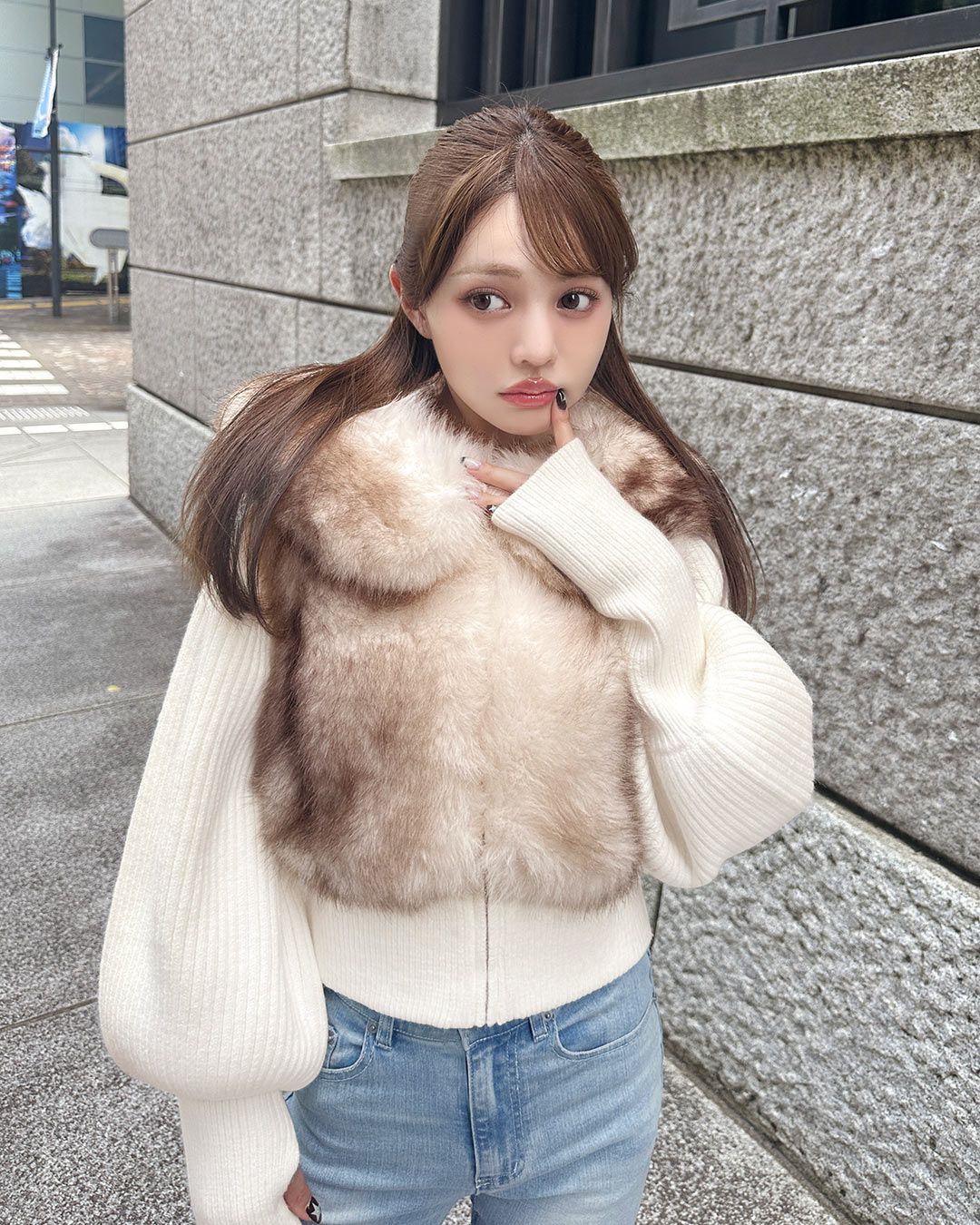 ファーニットジャケット ブラウン | ファッション通販＆メディア