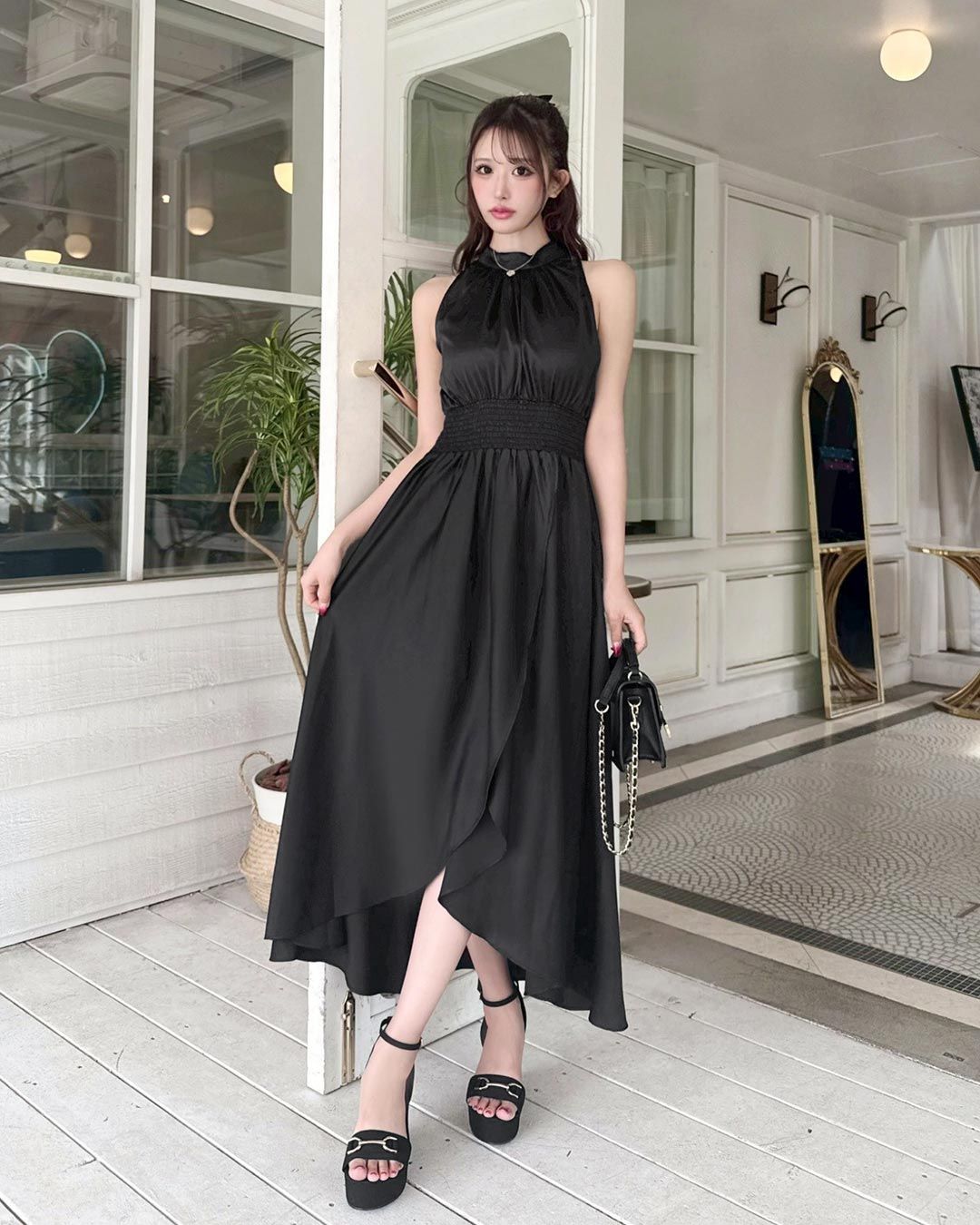 cherimi バックリボンワンピース 大人可愛いバックリボンワンピ🎀 上品に盛れるからデートに