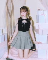 美脚ギンガムチェックスカート（インナーパンツ付き） ブラック