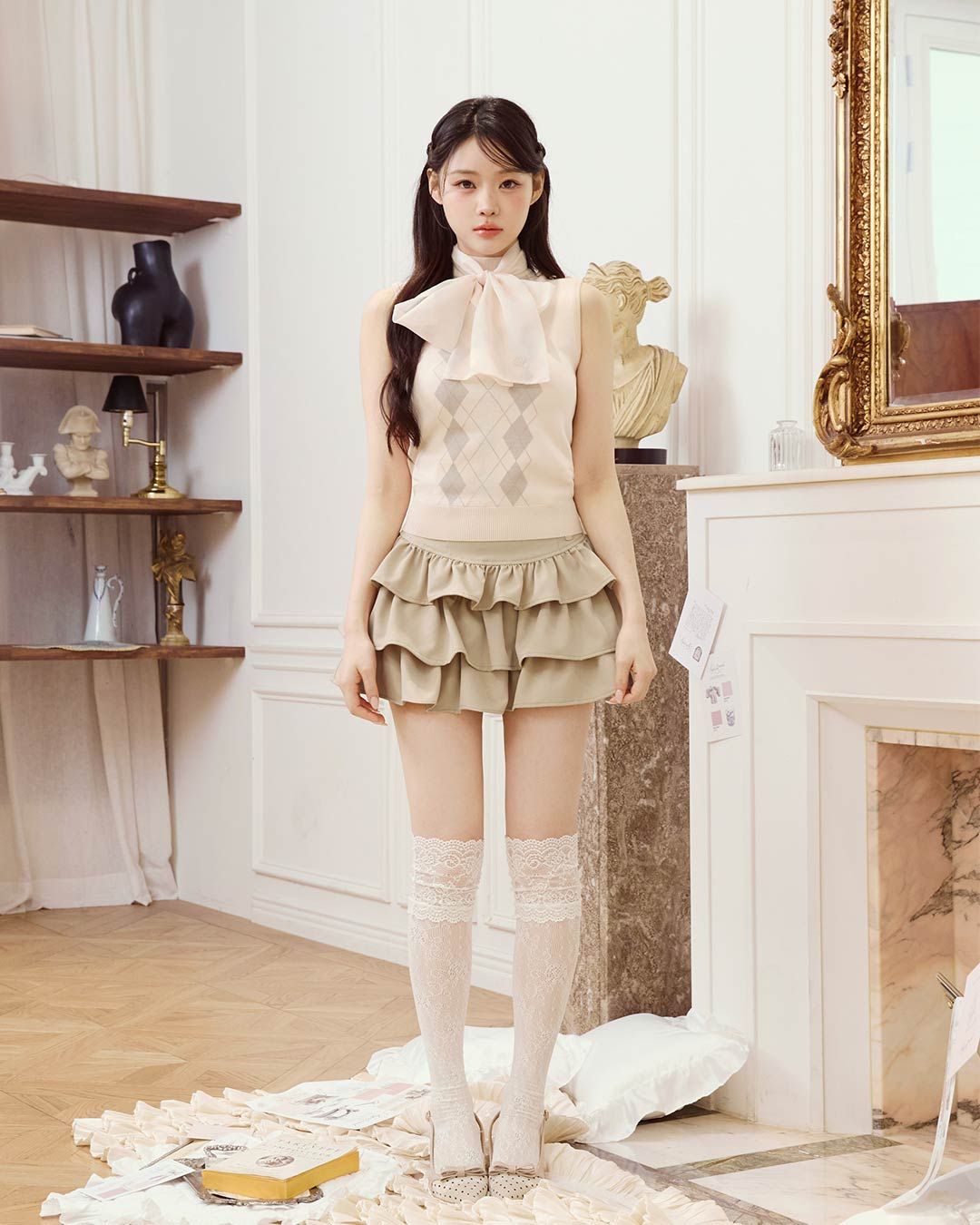 スカート Lapion and Chouchou Frill Skirt Chouchou Frill Skirt トレンチベージュ | ファッション通販＆メディア