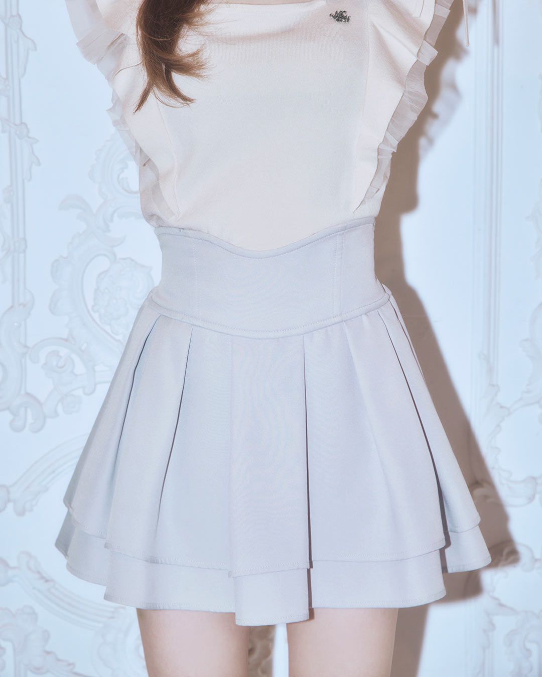 殿堂入り!!美脚になれるスカート♡（インナーパンツ付） ブルーグレー