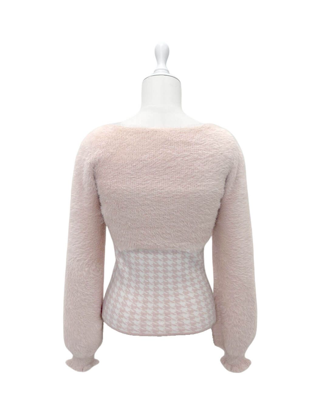 ビッグリボンシャギーアンサンブルトップス ブラック | ファッション