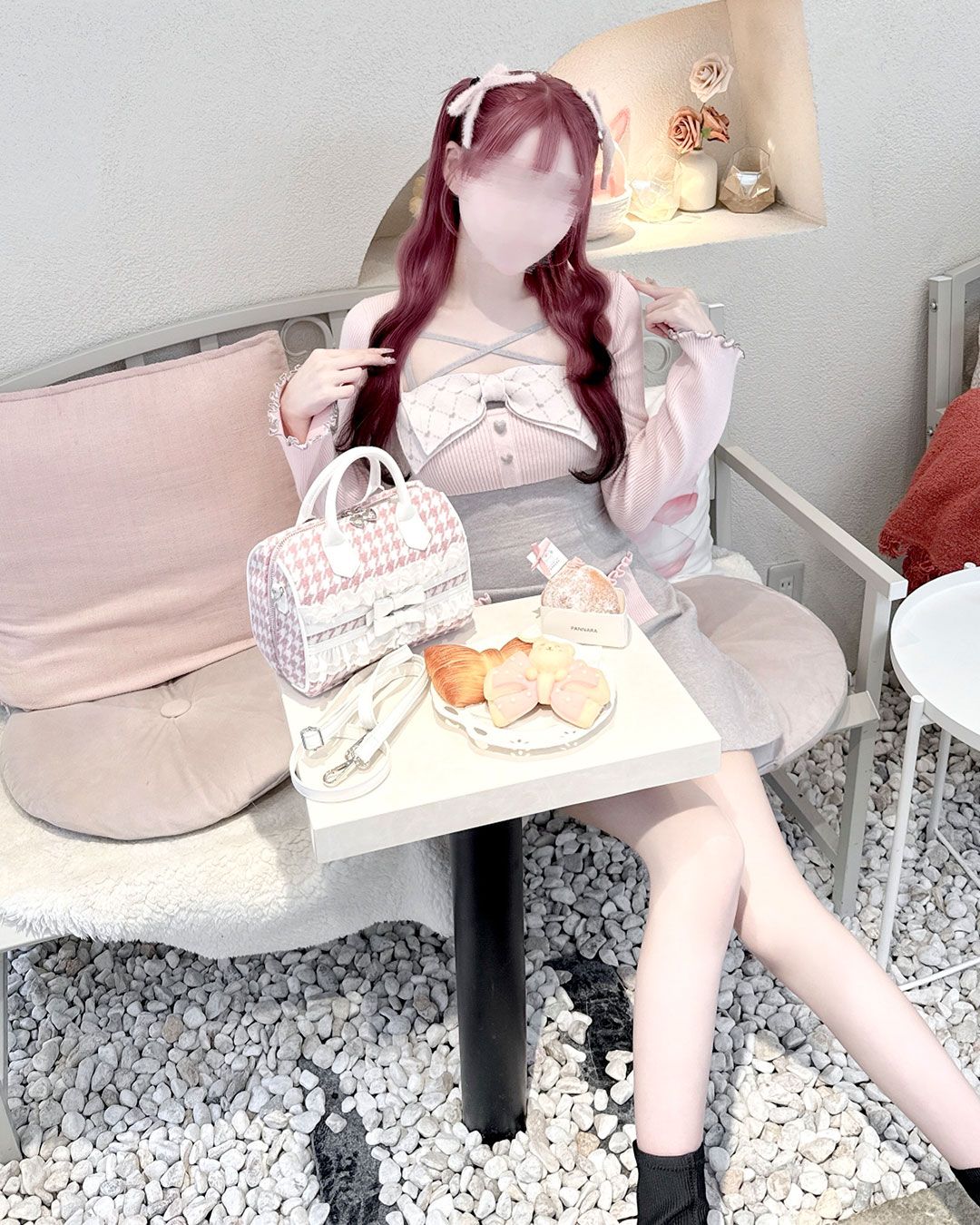 HONEYMEW Bigリボンアンサンブルワンピース b3d962074cd2364229dc60b779f498