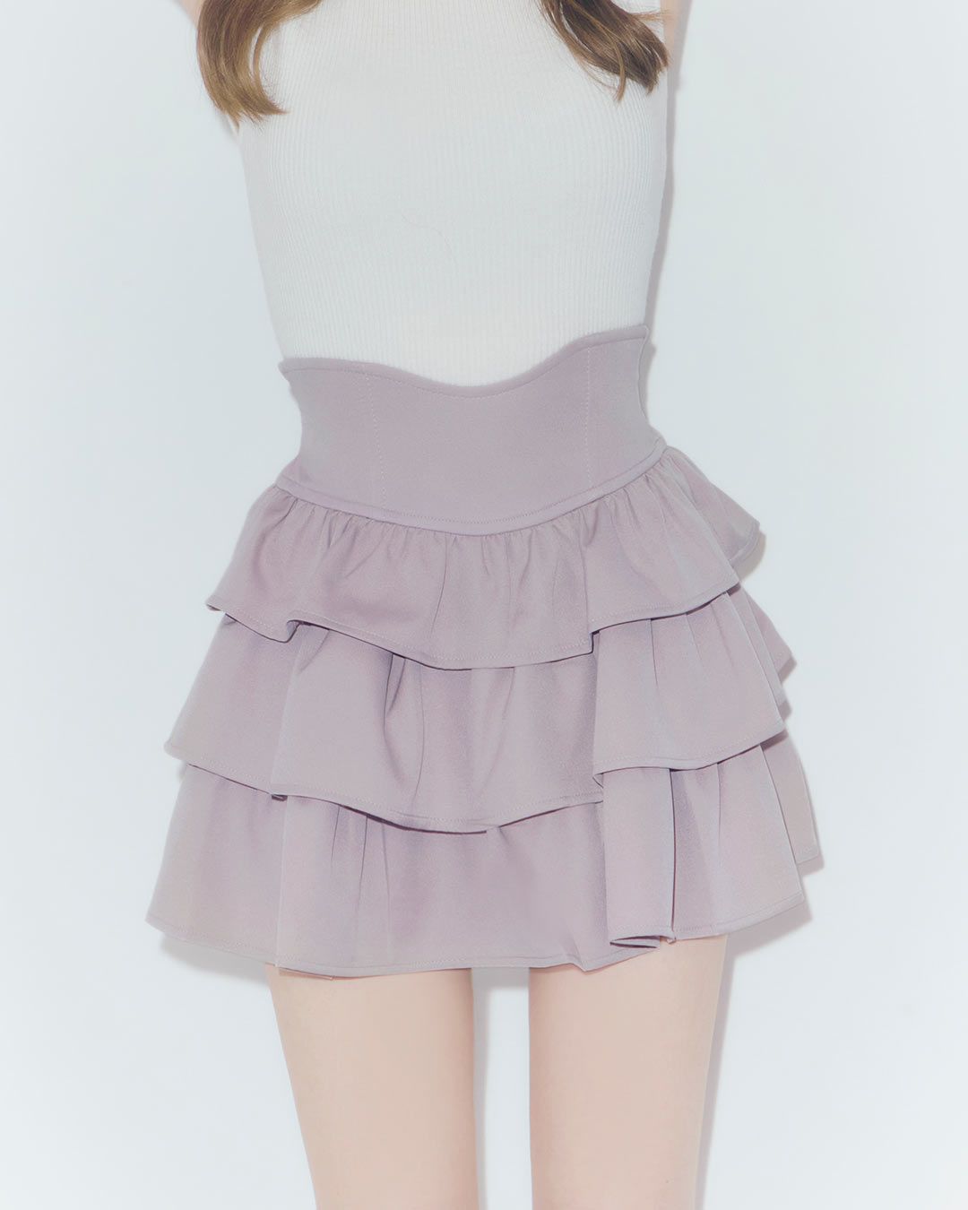 フリル美脚スカート ブラック | ファッション通販＆メディアMyColor