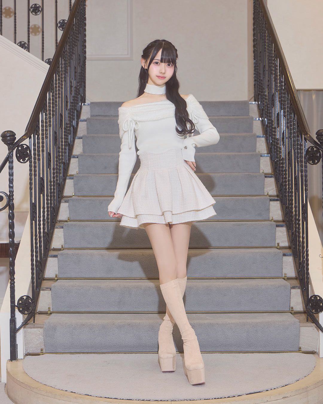 ファンシーツイード美脚スカート ブラック | ファッション通販