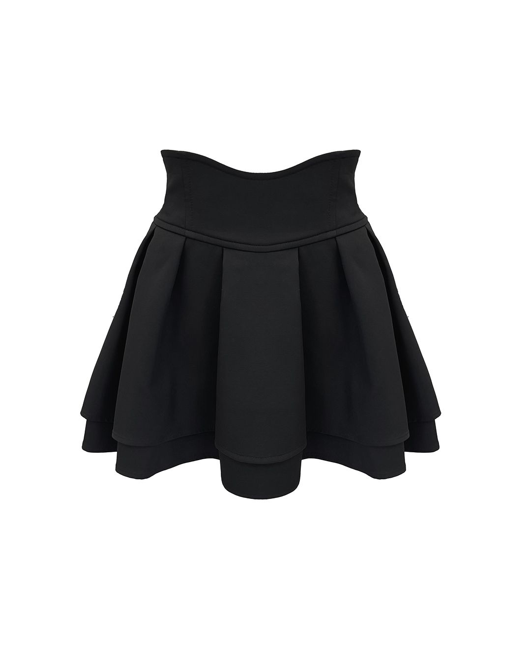 美脚リボンスカート（インナーパンツ付き） ブラック | ファッション