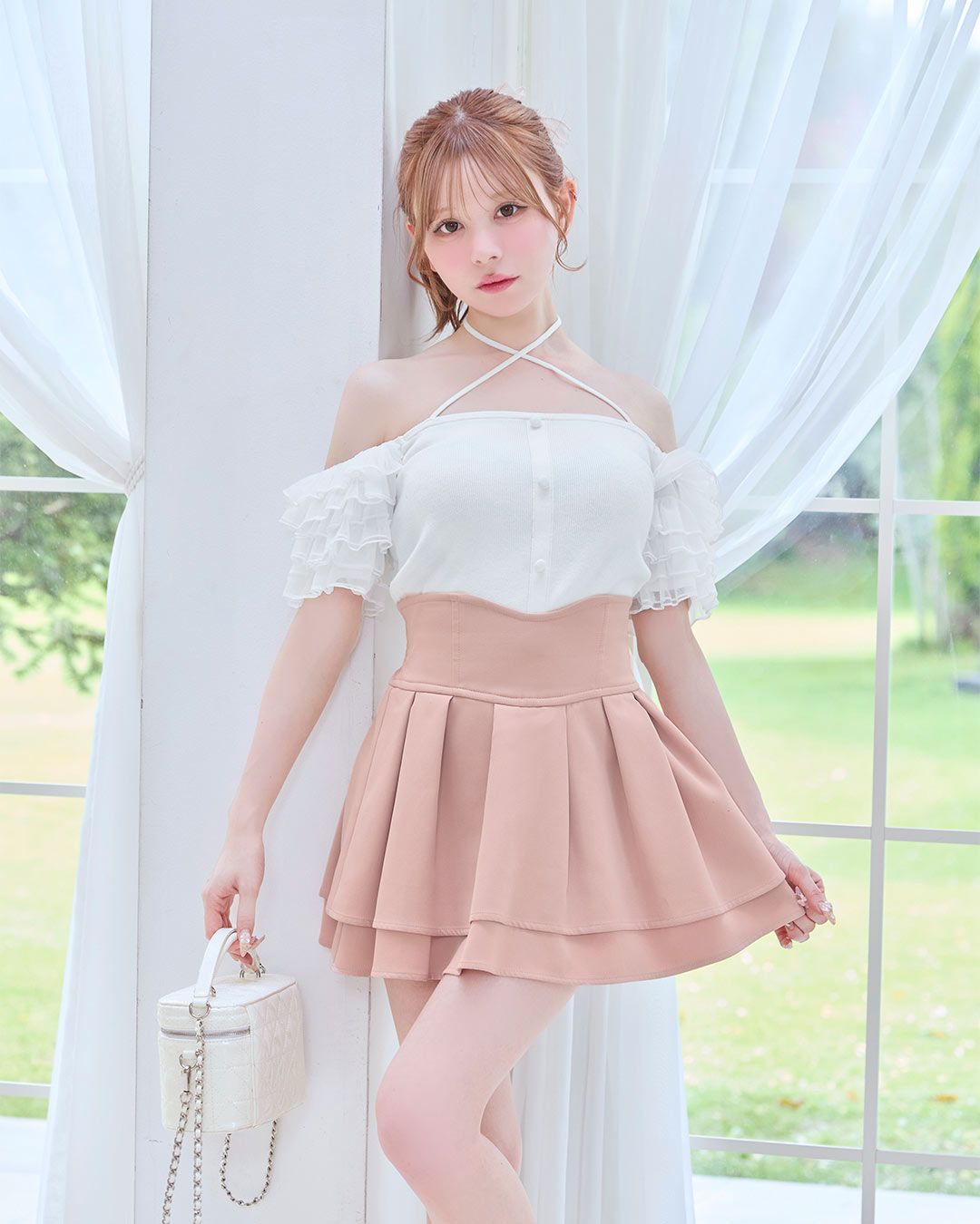 殿堂入り!!美脚になれるスカート♡（インナーパンツ付） ピンク