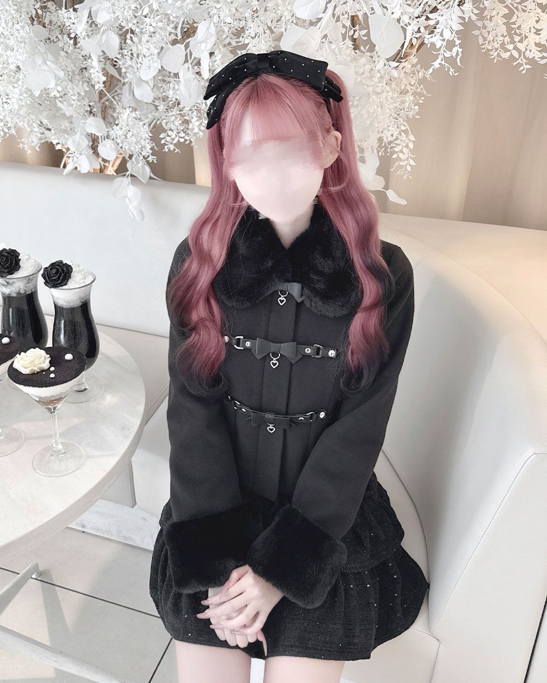 ベルトリボンショートコート ブラック | ファッション通販＆メディア