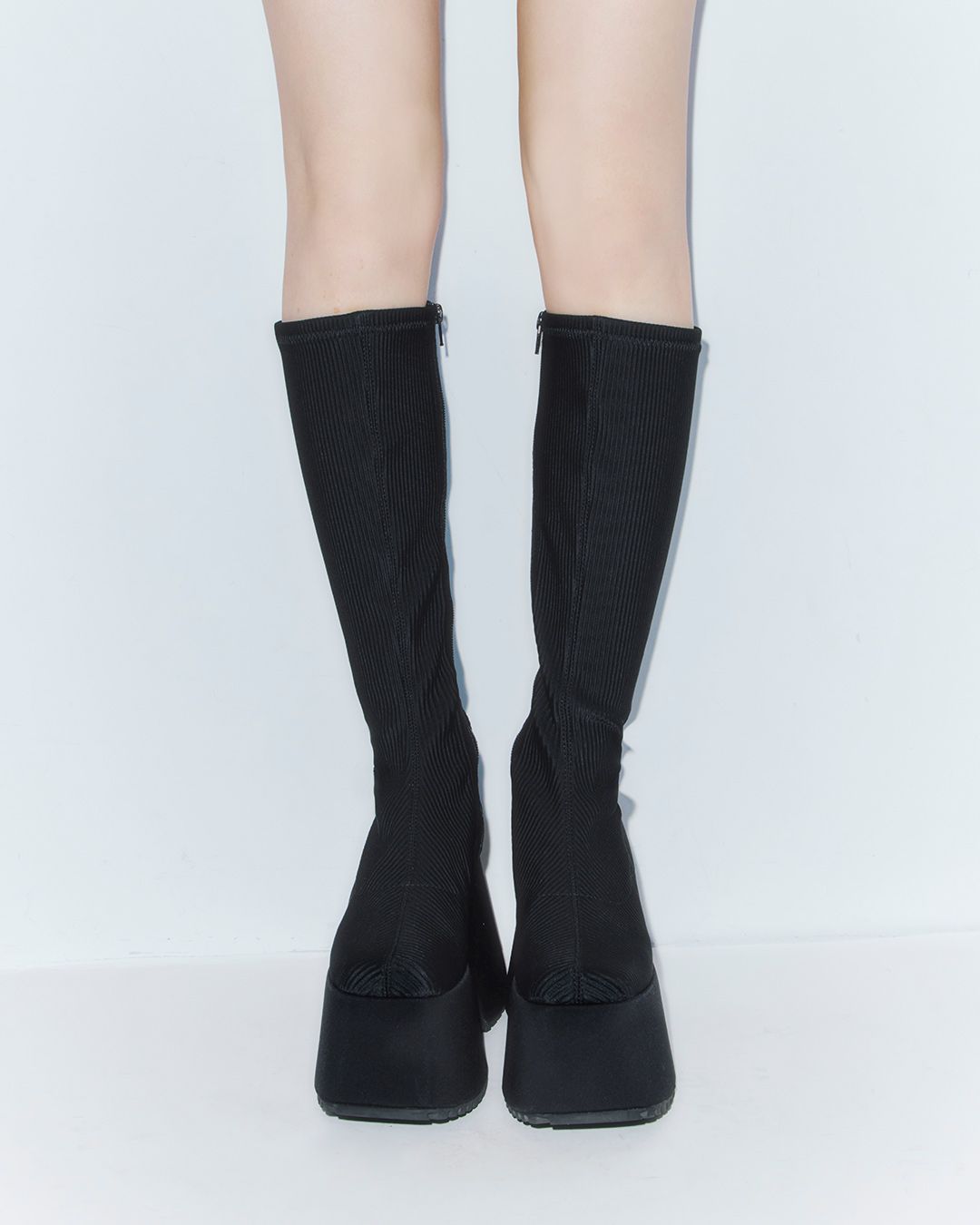 12cm盛れるロングブーツ ブラック | ファッション通販＆メディア
