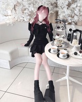 ビッグリボンクロスオフショルワンピ ブラック | ファッション通販