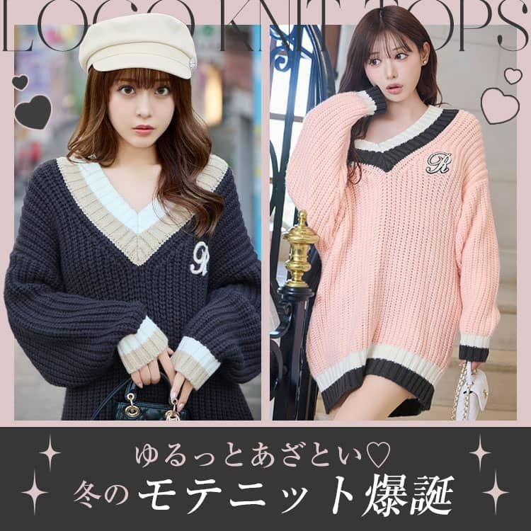 ロゴニットトップス