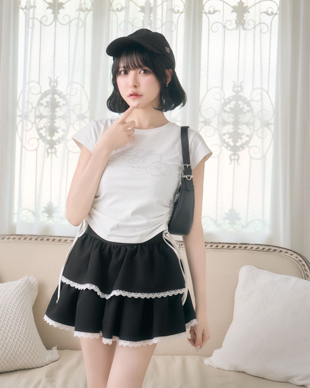 ミシェルマカロン ちびフリルバイカラー美脚スカート ミシェルマカロン ちびフリルバイカラー美脚スカート - メルカリ