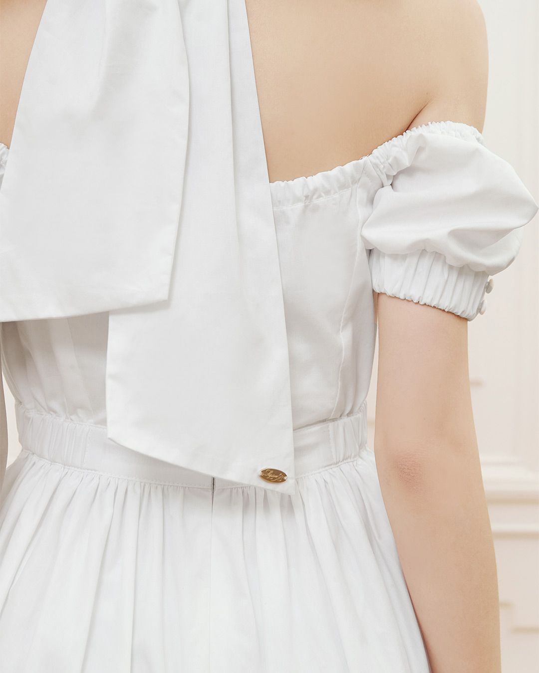 Back Ribbon Etoile Dress ホワイト | ファッション通販＆メディア