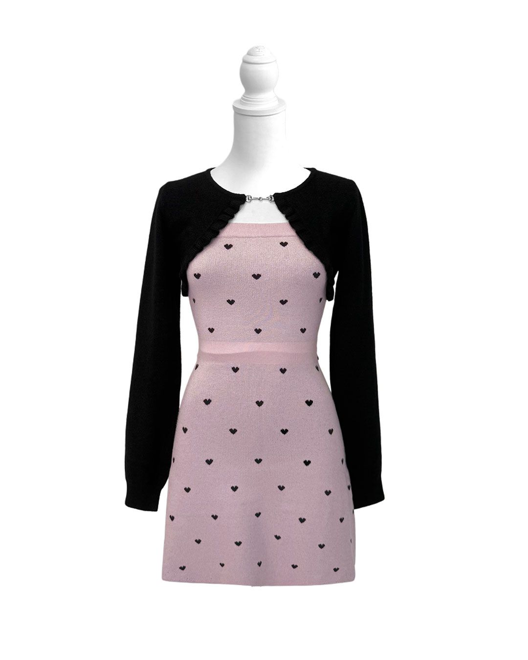 Luv シャギーアンサンブルワンピース ブラック | ファッション