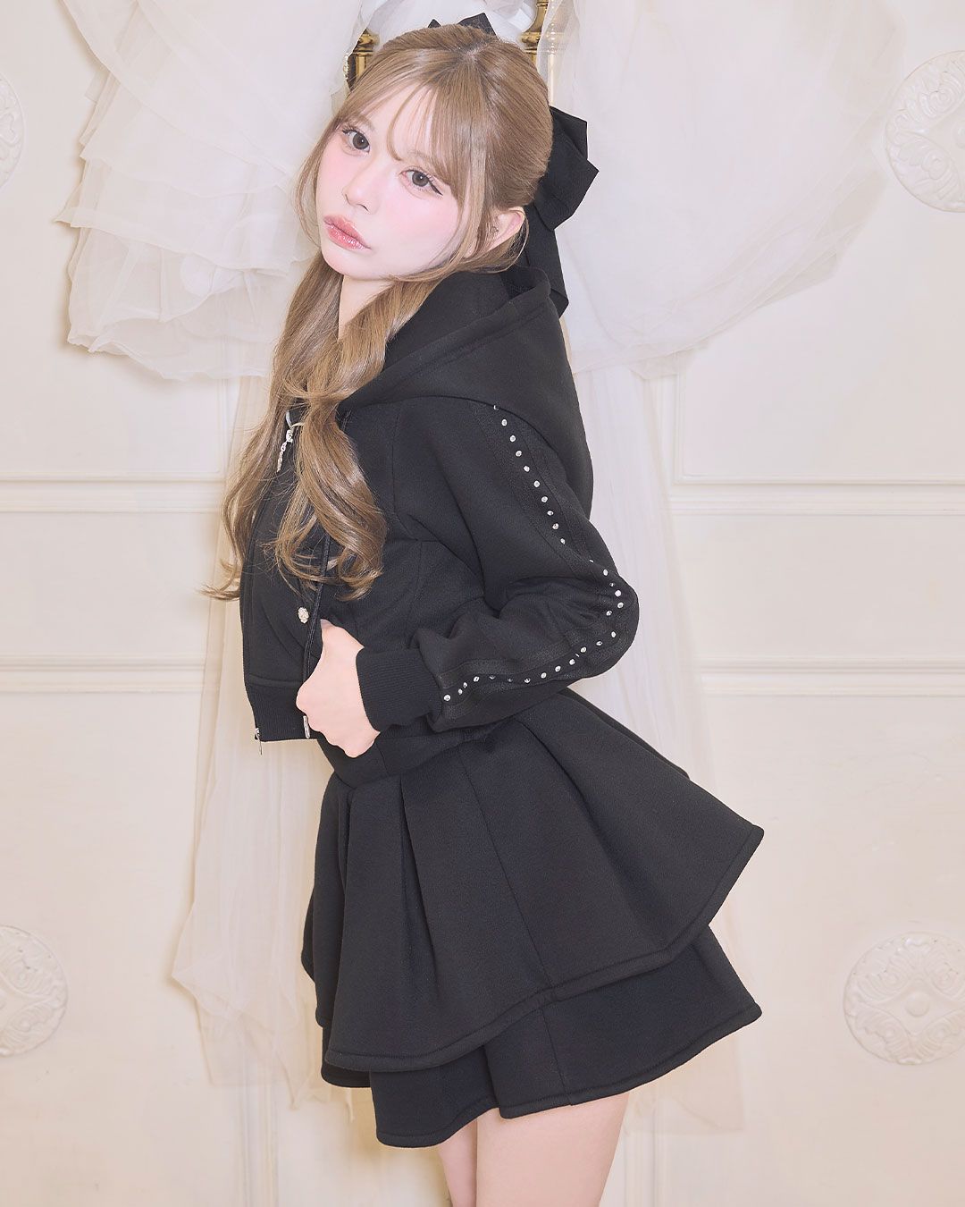 美脚セットアップ(インナーパンツ付き) グレー | ファッション通販