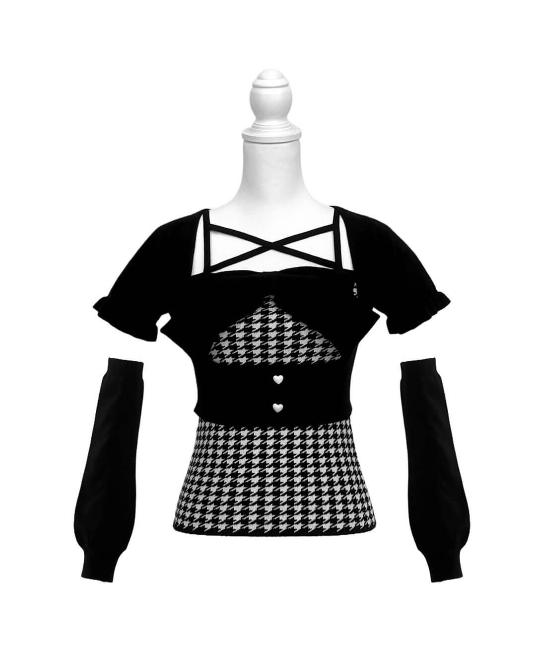 HONEYMEW ビッグリボンシャギーアンサンブルトップス 正規品 ビッグリボンシャギーアンサンブルトップス ホワイト | ファッション