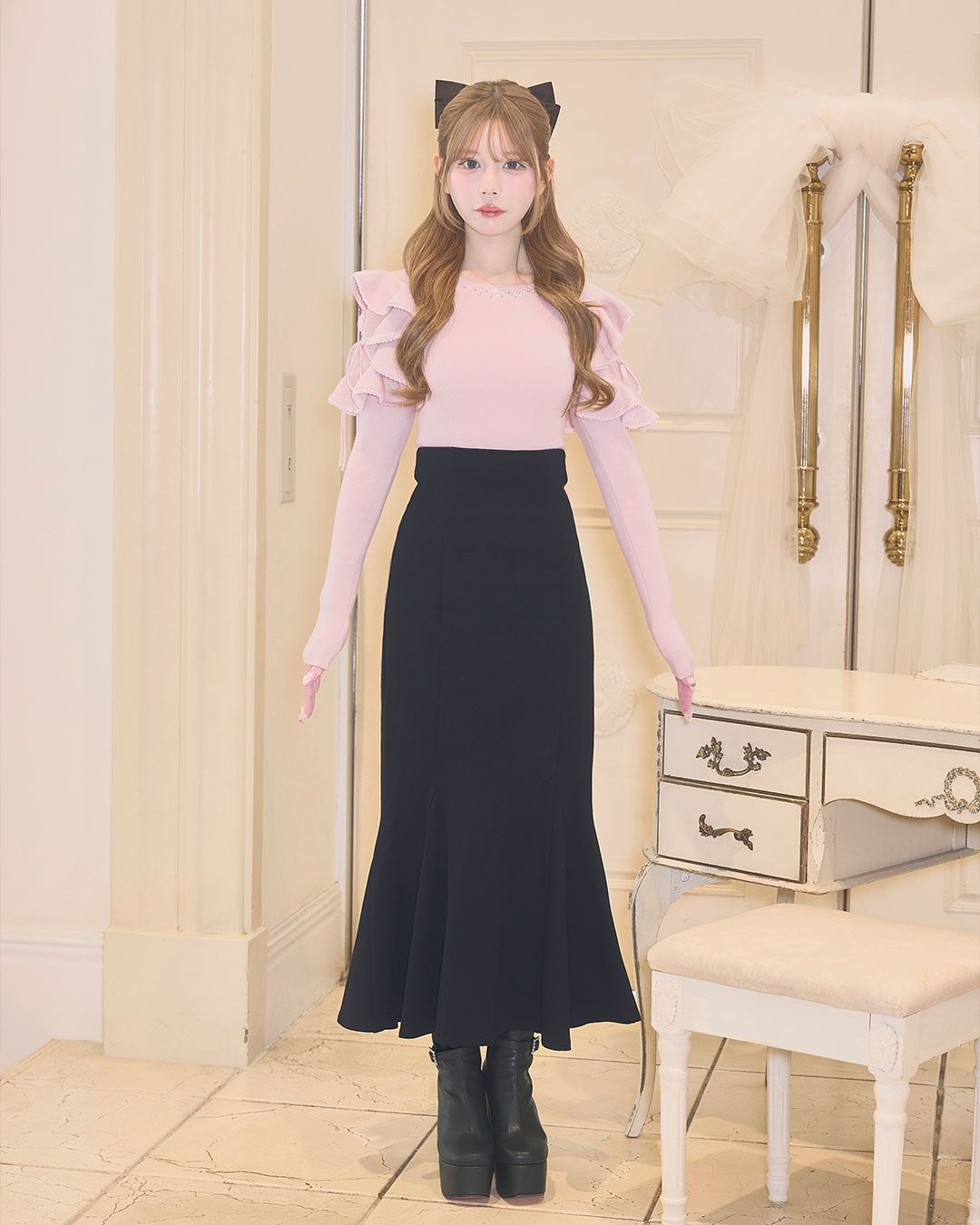 大人の美脚スカート ブラック | ファッション通販＆メディアMyColor