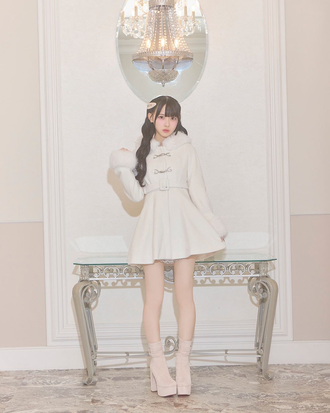 トグルファーフレアコート ホワイト | ファッション通販＆メディア