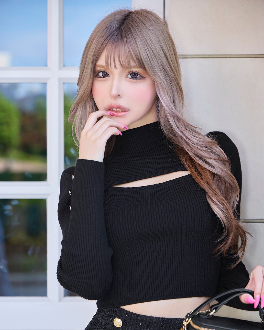 トップス ms パワショルニットトップス ブラック | ファッション通販