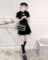 クロスフードスウェットワンピース ピンク | ファッション通販