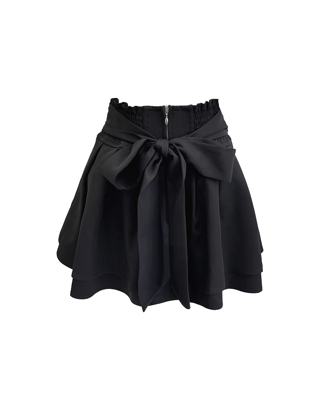 michellMacaron 美脚リボンスカート 美脚リボンスカート（インナーパンツ付き） ブラック | ファッション