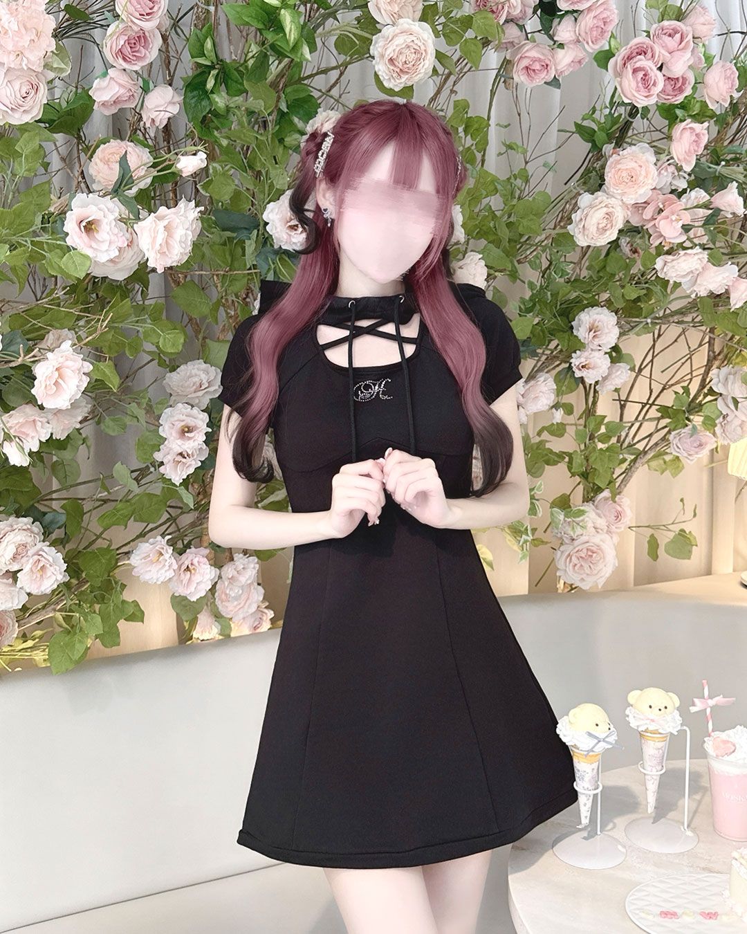 クロスパーカーワンピース ブラック | ファッション通販＆メディア