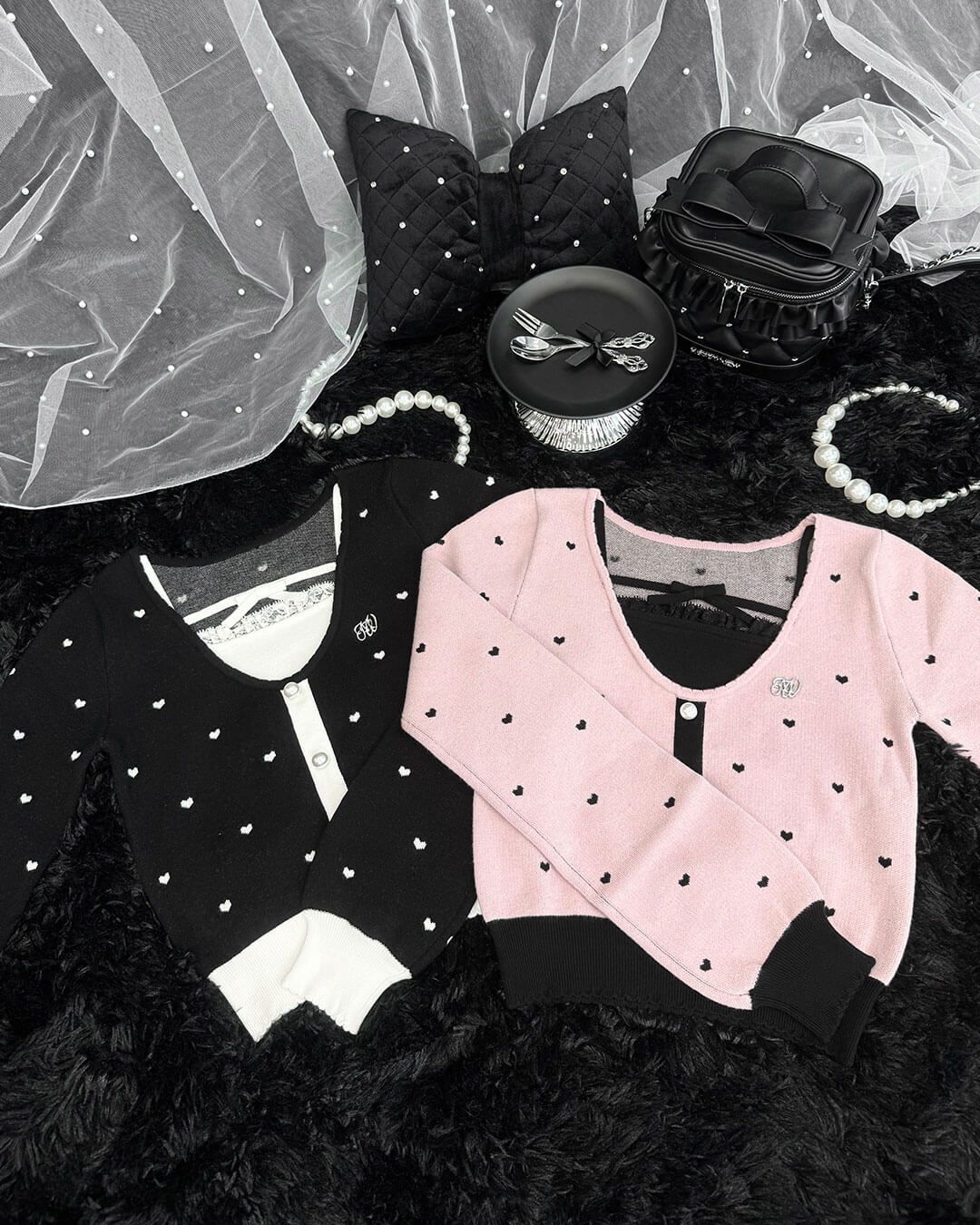 HONEY MEW ハニーミュウ Luv ドッキングカーデト ブラック HONEY MEW ハニーミュウ Luv ドッキングカーデト ブラック レディース