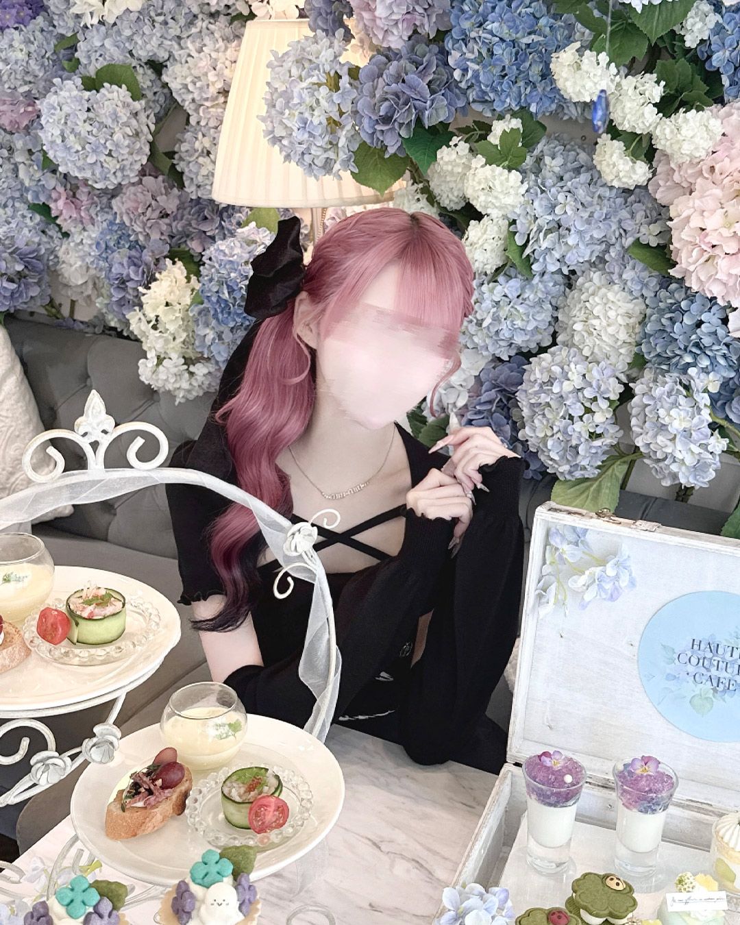 ビッグリボン千鳥アンサンブルトップス シェルピンク | ファッション