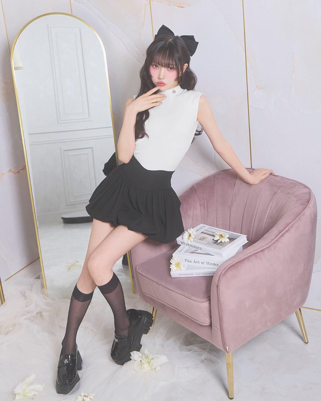 美脚バルーンスカート ブラック | ファッション通販＆メディアMyColor