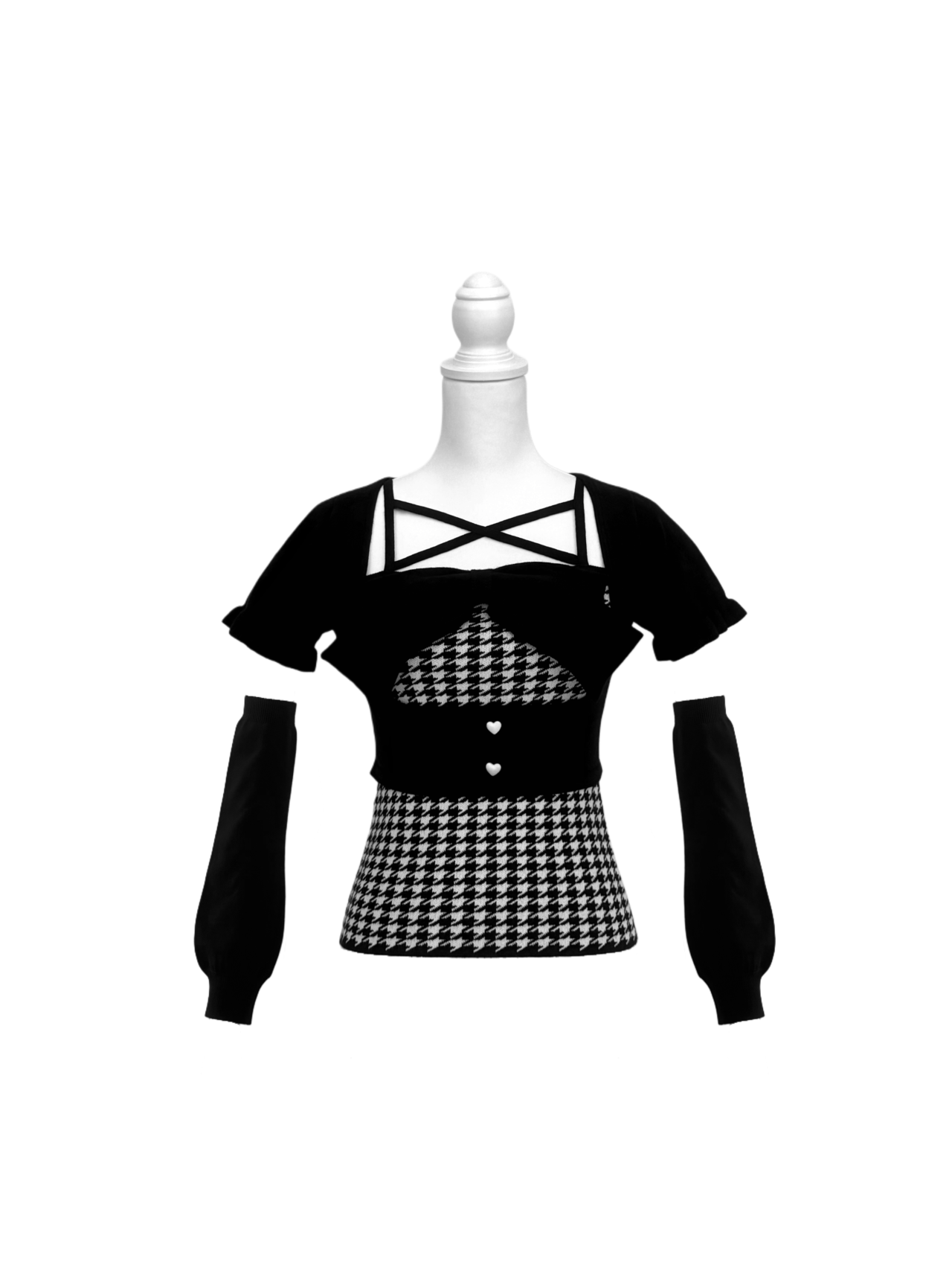 michellMacaron【HONEYMEW】ビッグリボンアンサンブルトップス ビッグリボンアンサンブルトップス グレー | ファッション通販