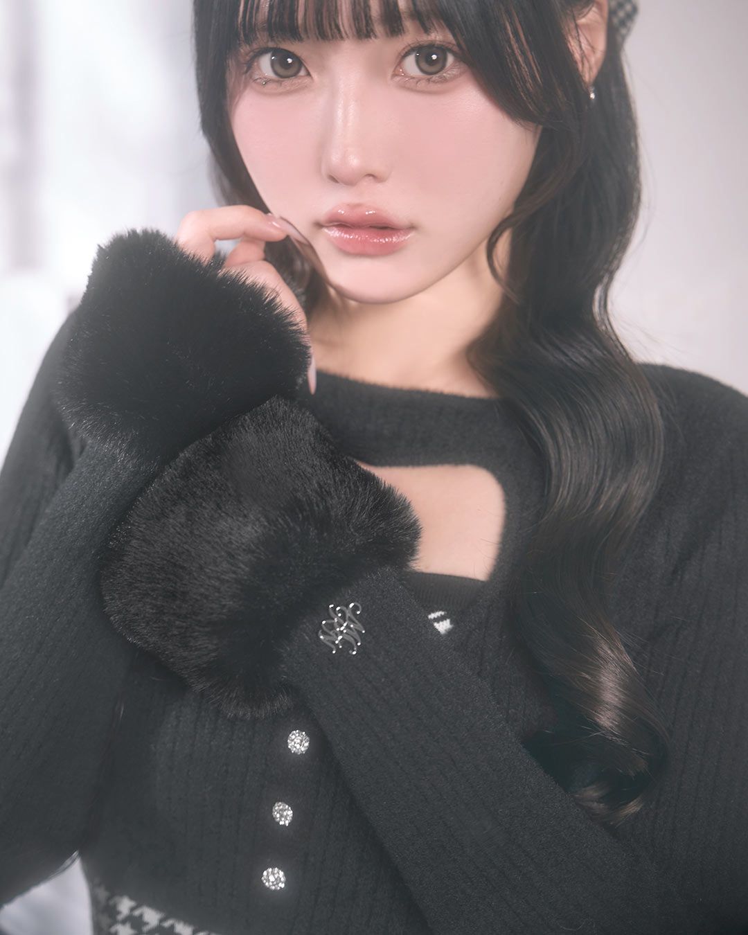 ハートカットニットワンピース ブラック | ファッション通販＆メディア