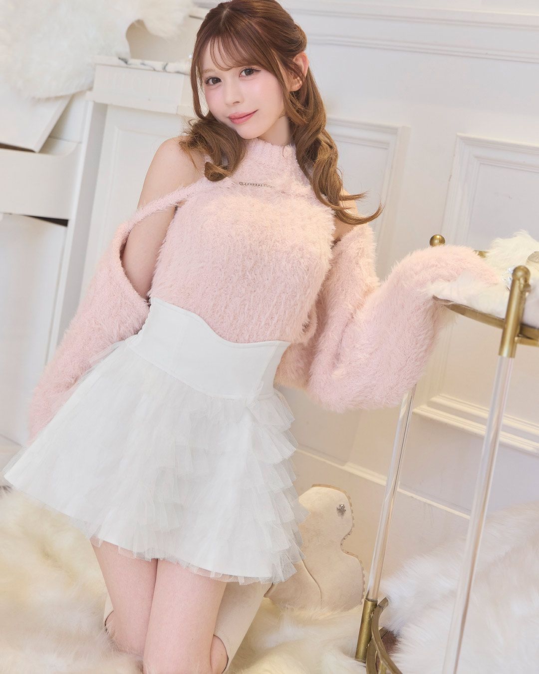 美脚チュールスカート アイボリー | ファッション通販＆メディア
