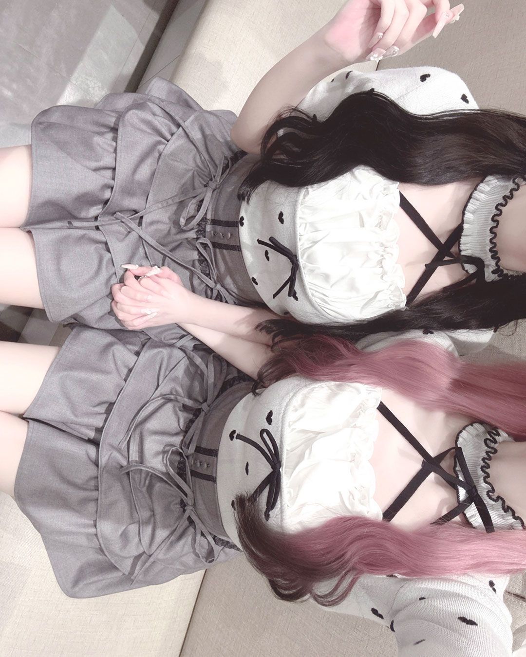 ティアードフリルスカート グレー | ファッション通販＆メディア