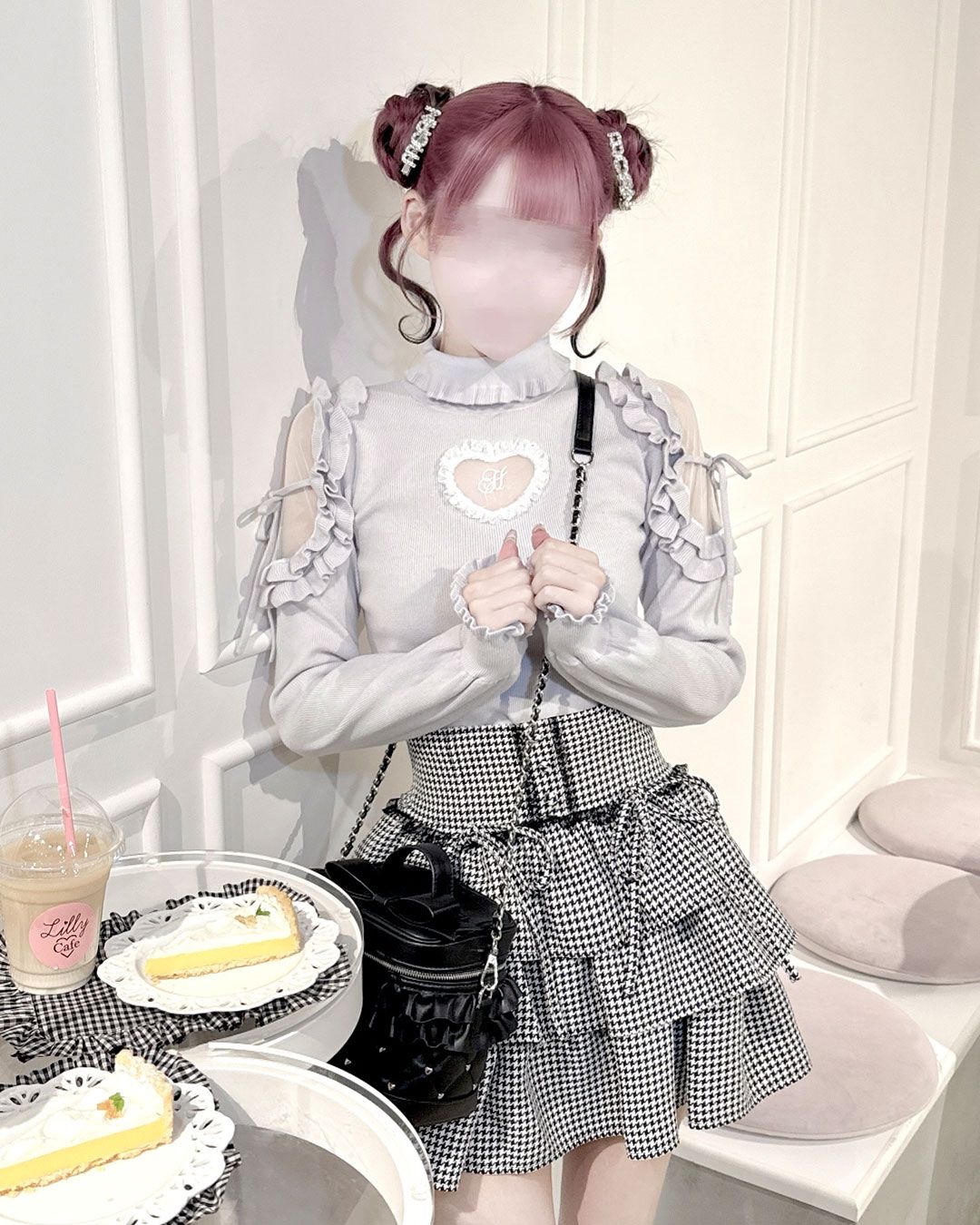 ハートカットタートルニット シエルブルー | ファッション通販