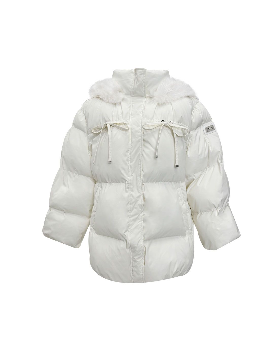 ファーフードリボンダウンコート ピンク | ファッション通販＆メディア