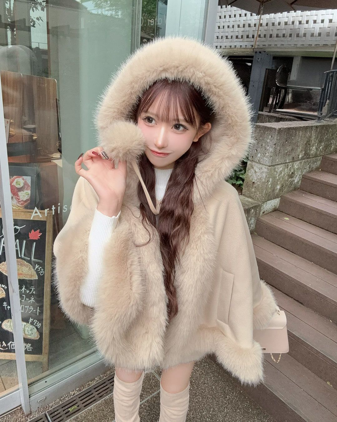 ケープコートセットアップ ホワイト | ファッション通販＆メディア