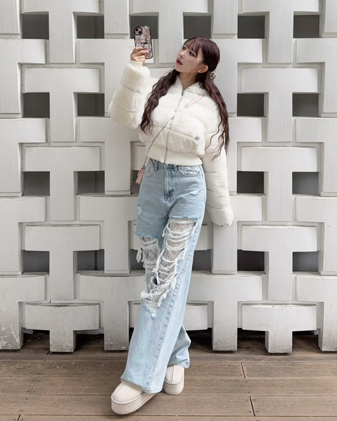 レースクラッシュデニム igi igi ジーンズ デニム デニムパンツ HIDDEN LACE CLASH DENIM / レース