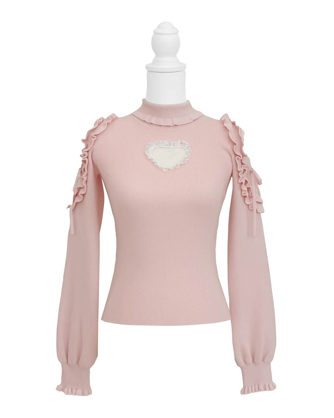 ハートカットタートルニット シエルブルー | ファッション通販